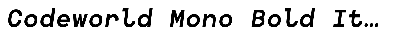 Codeworld Mono Bold Italic